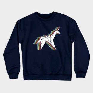 Origami Unicorn (Aged look) Crewneck Sweatshirt